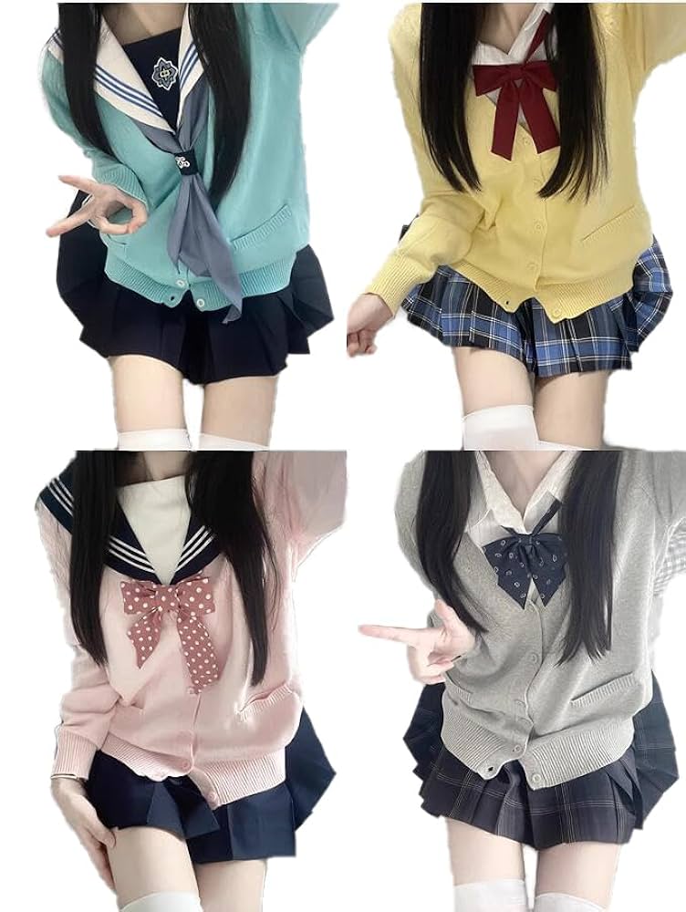 Amazon.co.jp: スクールカーディガン 女子 制服 カーディガン